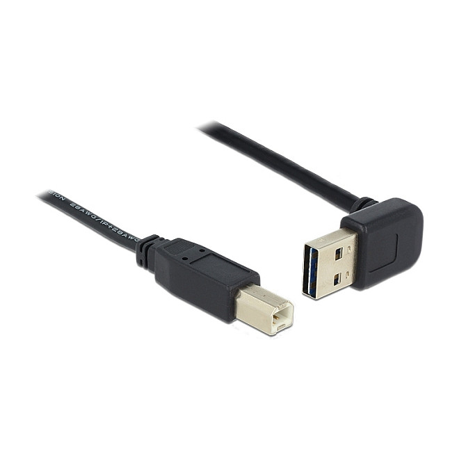 DELOCK EASY-USB 2.0 kabel A (M) na B (M) pod kutem gore/dolje, 0.5m-0