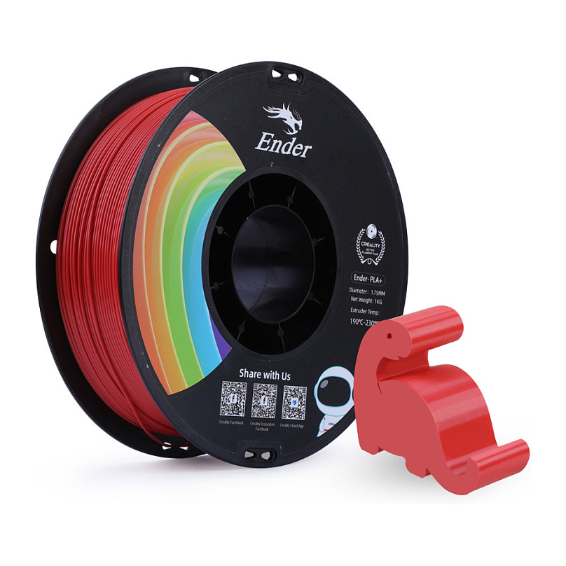 Filament za 3D printer CREALITY PLA+ 1.75mm (1kg, Crvena)