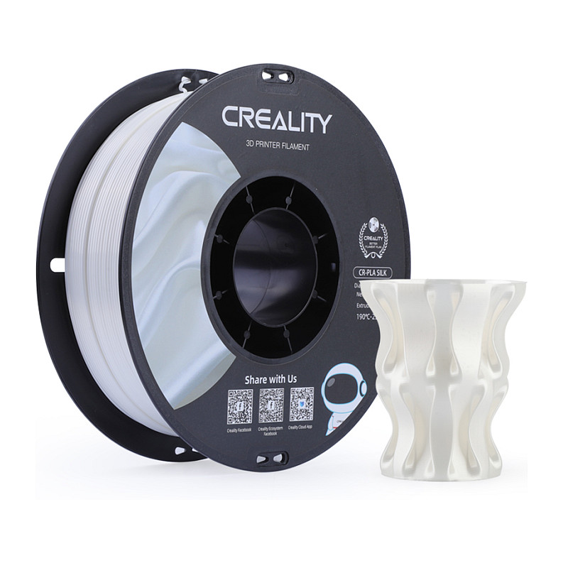 Filament za 3D printer CREALITY CR-Silk PLA 1.75mm 1kg (Bijeli)
