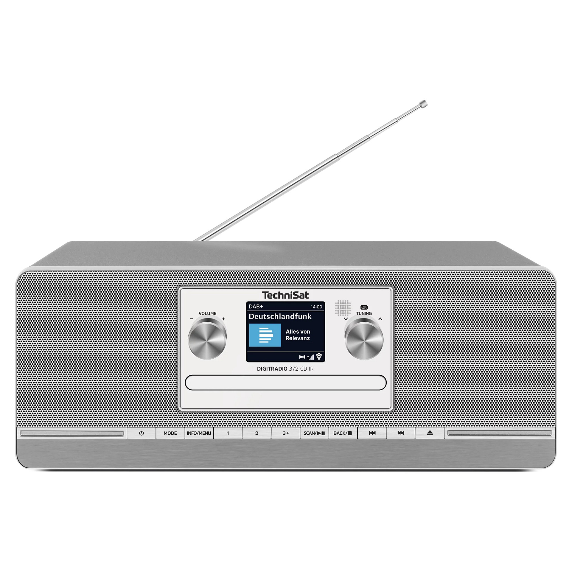 Digitalni radio TECHNISAT DIGITRADIO 372 CD IR (DAB+, FM, Internet, CD, Bluetooth) Srebrni-1