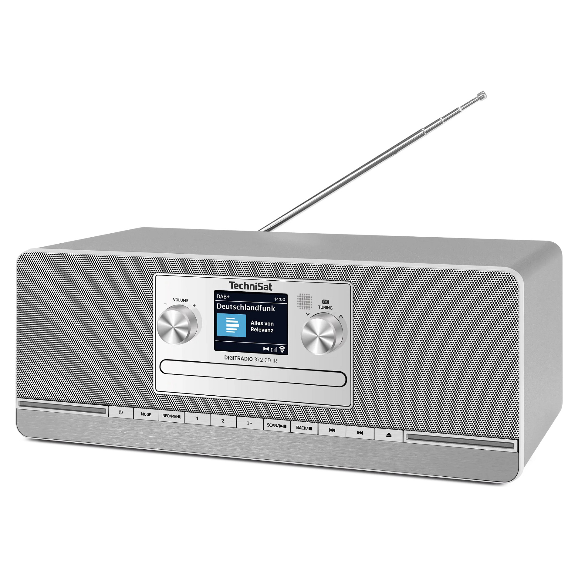 Digitalni radio TECHNISAT DIGITRADIO 372 CD IR (DAB+, FM, Internet, CD, Bluetooth) Srebrni-10