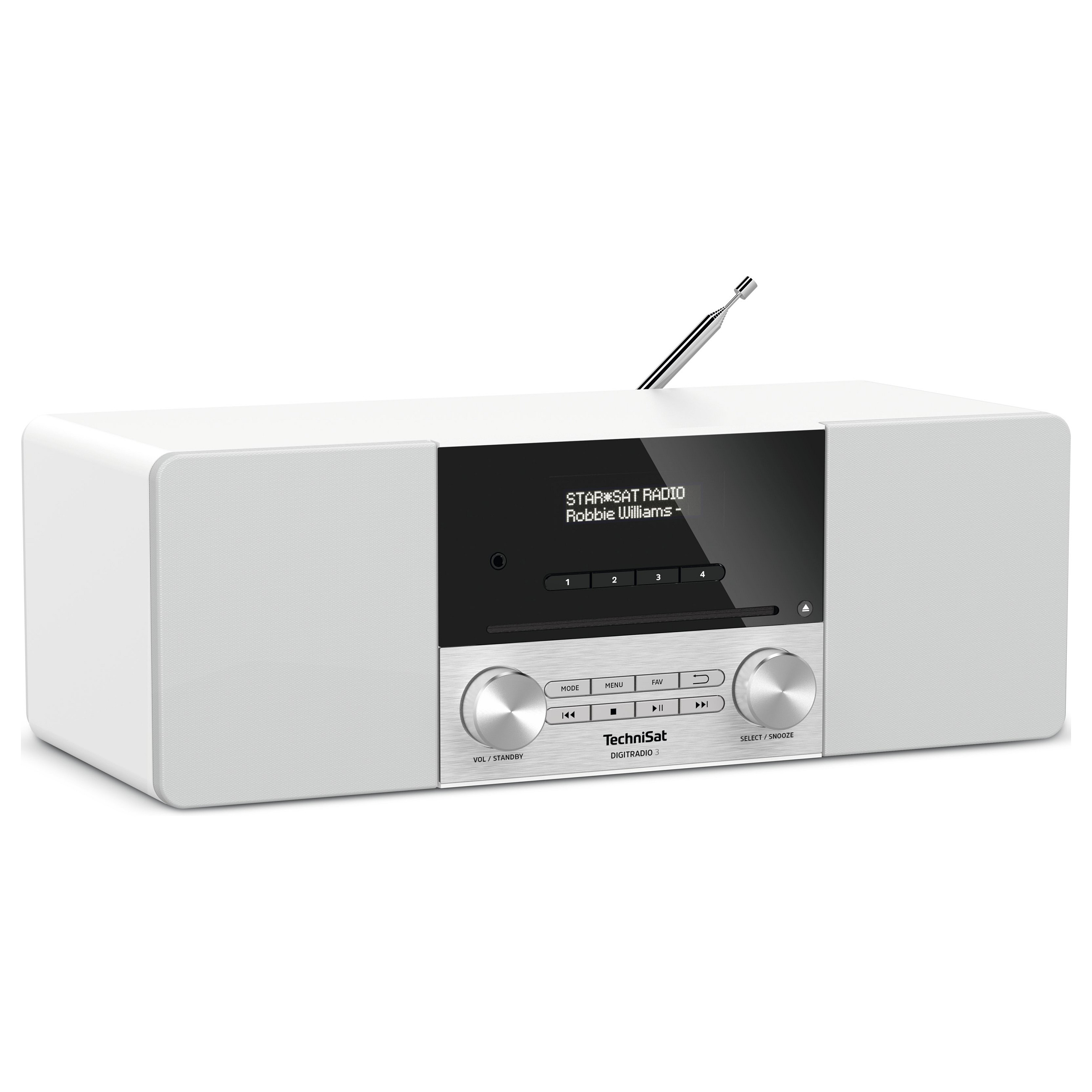 Digitalni radio TECHNISAT DIGITRADIO 3 (DAB+, FM, CD, Bluetooth), bijela boja-1