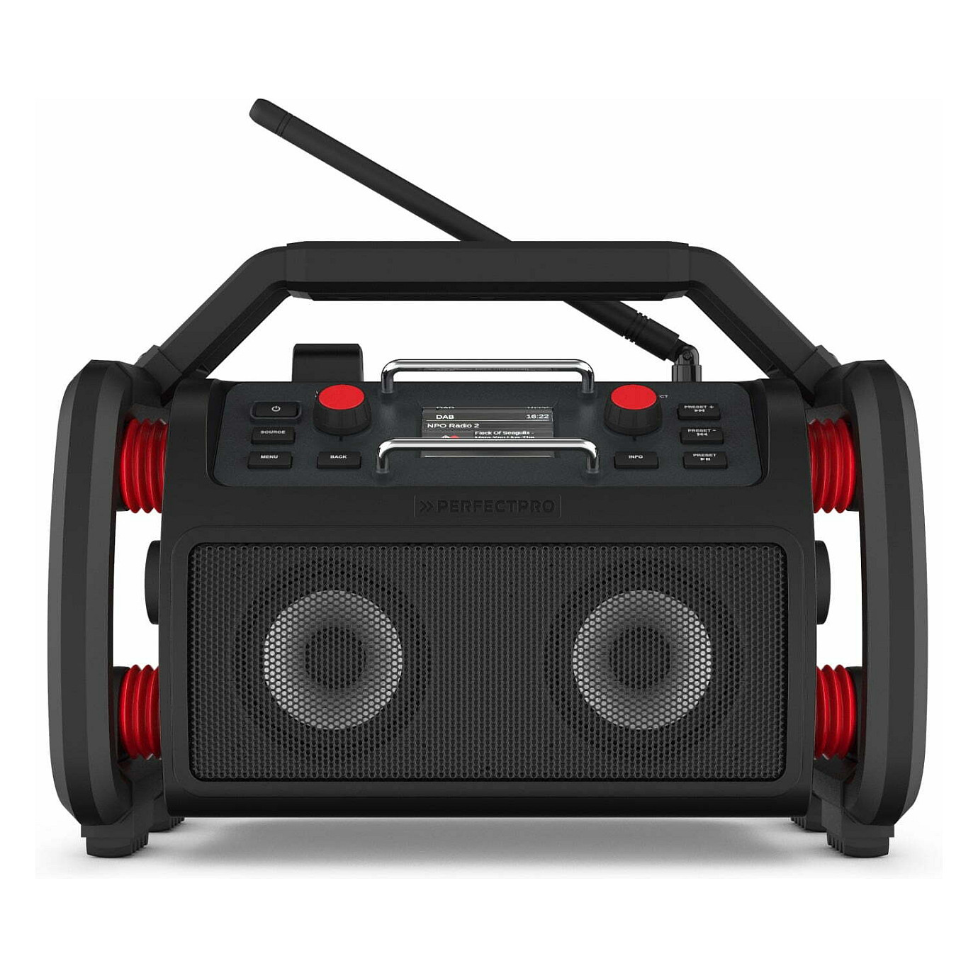 Radio prijemnik za gradilište PERFECTPRO ROCKPRO (DAB+, FM, Bluetooth, IP65)-0