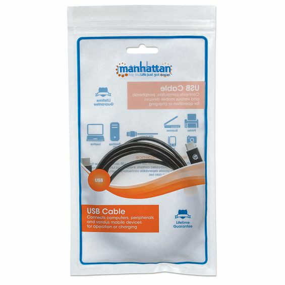 Manhattan USB-C na USB-C 2.0 kabel 60W (3A), 2m, crni-2