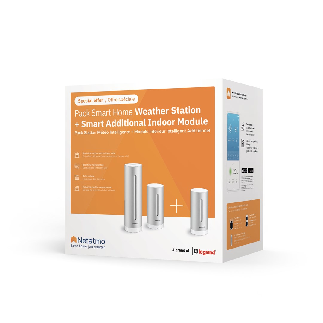 Pametna meteorološka stanica NETATMO Indoor Pack (Glavna stanica + Dodatni unutarnji modul, Wi-Fi, CO2 senzor)-7