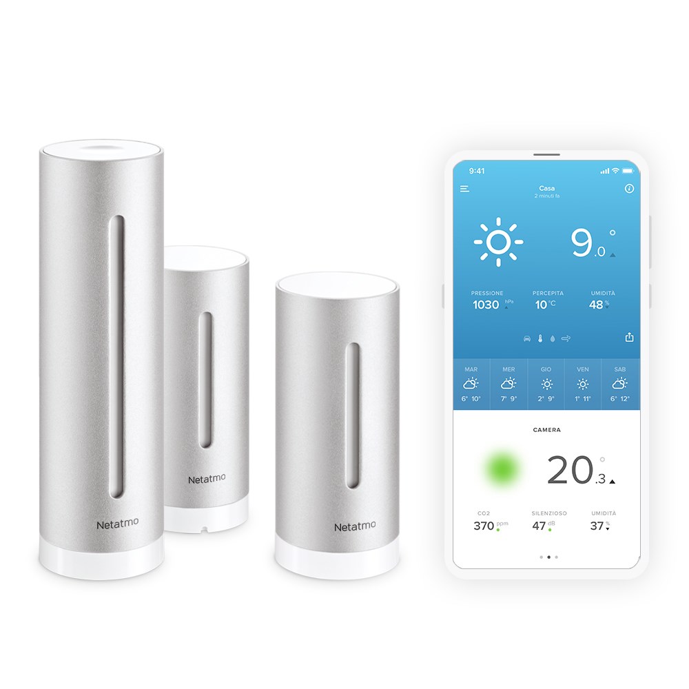 Pametna meteorološka stanica NETATMO Indoor Pack (Glavna stanica + Dodatni unutarnji modul, Wi-Fi, CO2 senzor)-2