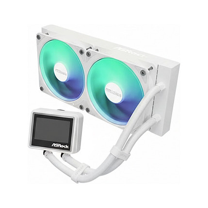 Vodeno hlađenje za procesor ASROCK Challenger 240 Digital White ARGB (240mm, 2x 120mm ARGB ventilatora, bijelo)-0