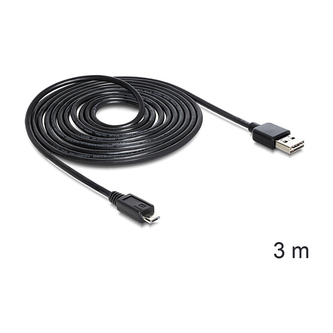 DELOCK EASY-USB 2.0 kabel USB-A na Micro-B M/M 1m (reverzibilni konektor)-1