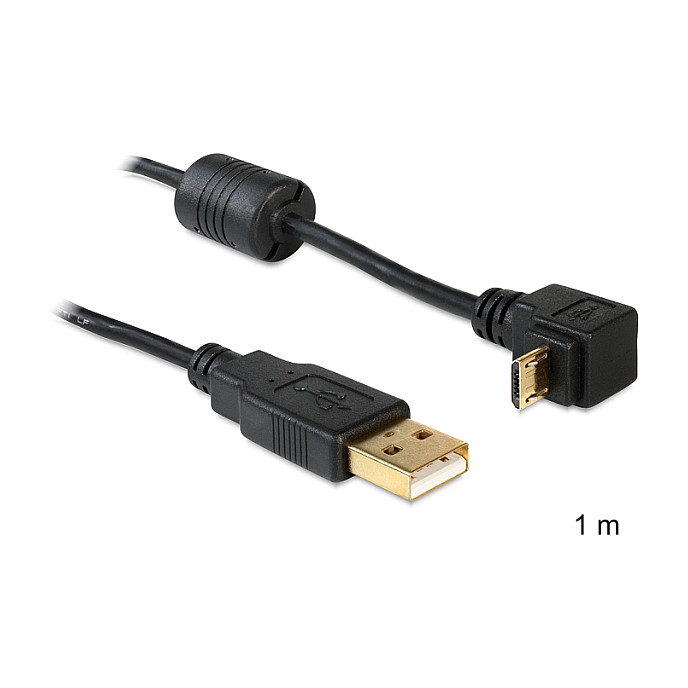 USB kabel DELOCK 83148 (USB-A na Micro-B, 1m, 90° kutni)