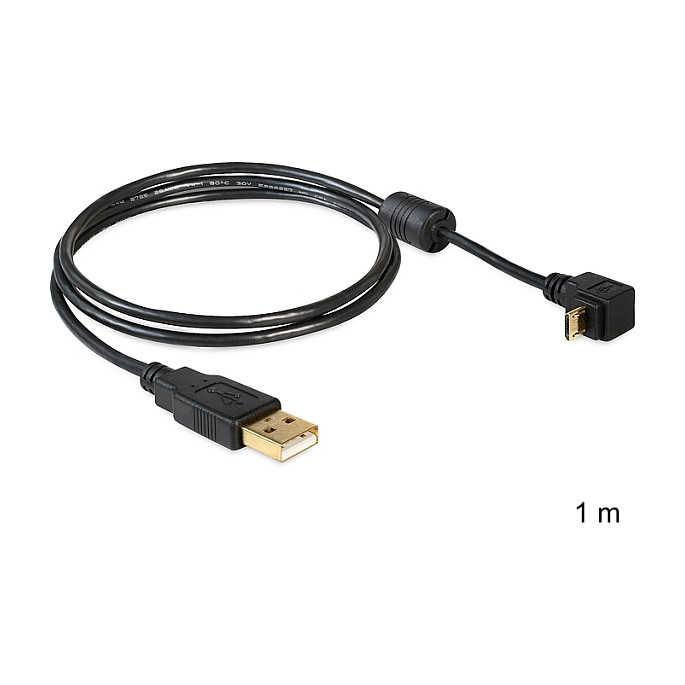 USB kabel DELOCK 83148 (USB-A na Micro-B, 1m, 90° kutni)-1