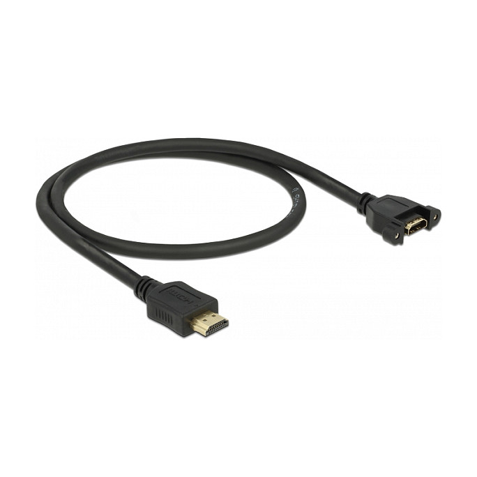 DELOCK Panel Mount HDMI kabel (M/Ž) 0.5m (4K 30Hz, High Speed with Ethernet) 85463-1