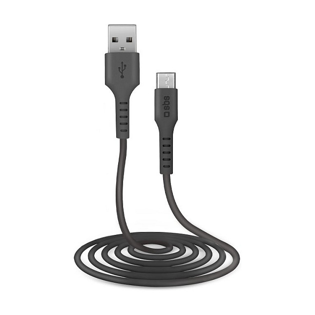 Kabel za punjenje i prijenos podataka SBS USB-A na Micro-USB (2m, crni)-1