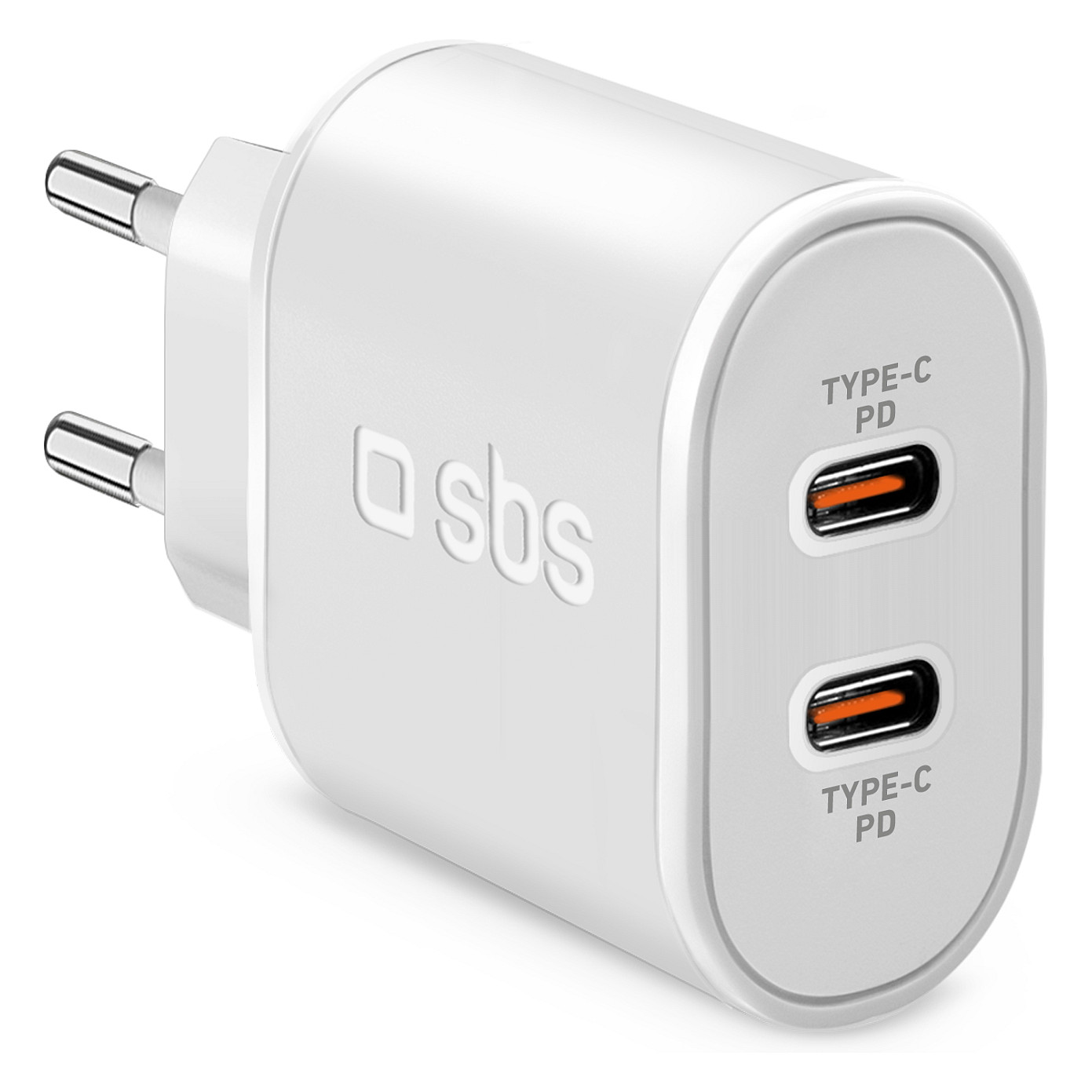 Kućni punjač SBS 2x USB-C 20W Power Delivery bijeli-0
