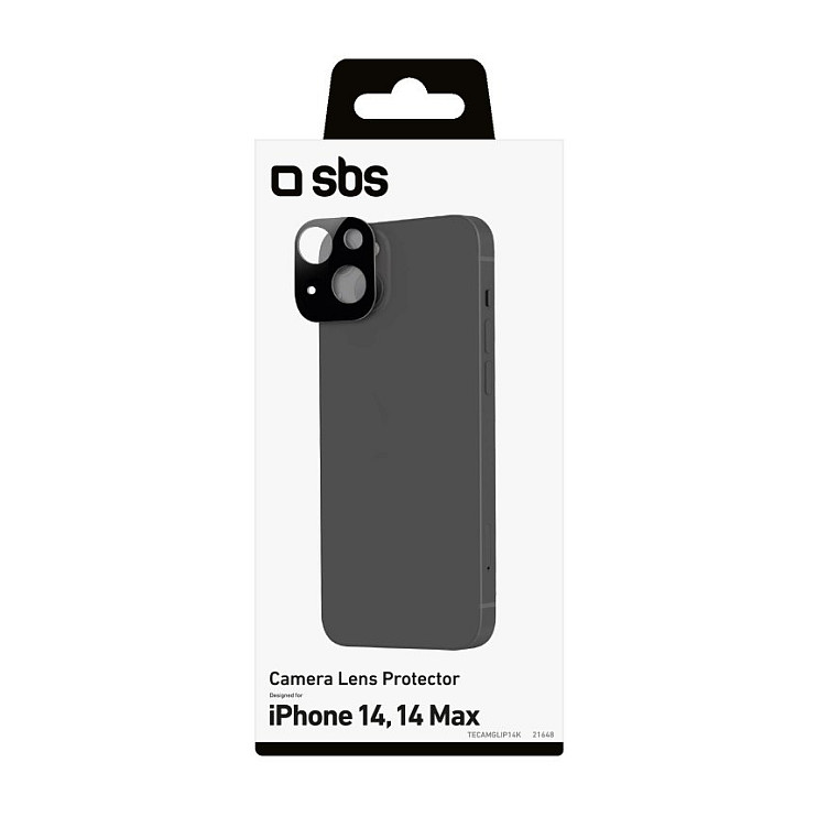 Zaštita za leću kamere SBS za iPhone 14 / 14 Plus (Kaljeno staklo, Crna)-1