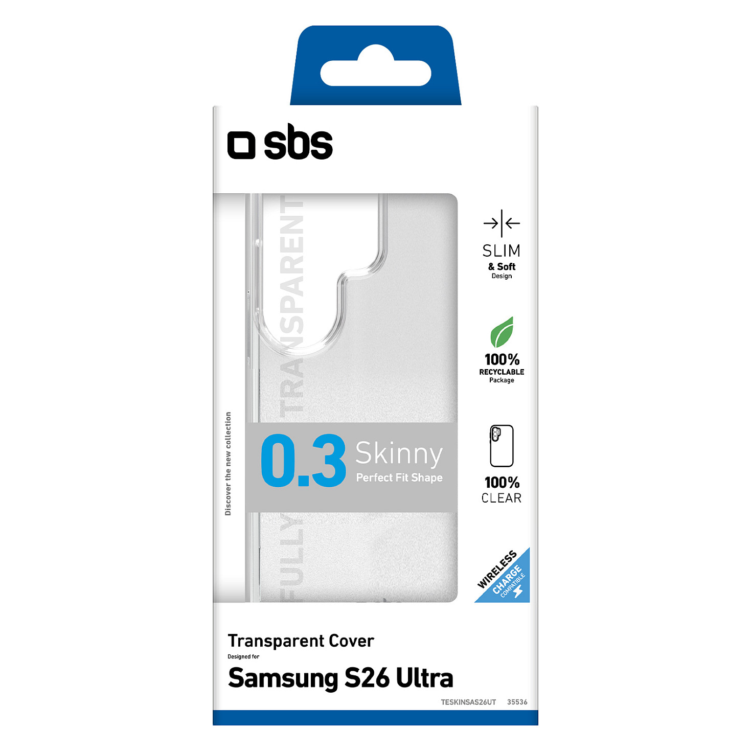 Maska za mobitel SBS Skinny Cover za SAMSUNG Galaxy S24 Ultra, prozirna-1