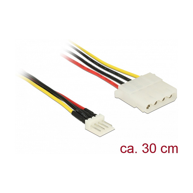 Kabel za napajanje DELOCK Floppy 4-pin muški na Molex 4-pin ženski, 30 cm-1