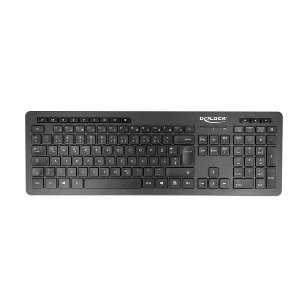 Bežična tipkovnica DELOCK 12004 (2.4 GHz, tihe tipke, DE layout)-0