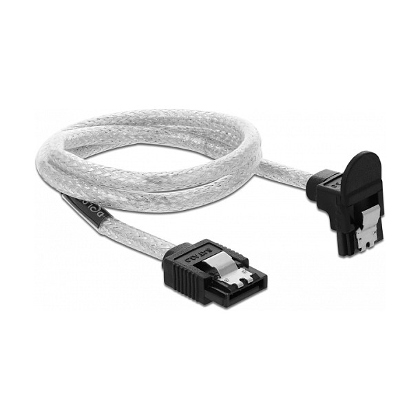 SATA kabel DELOCK 85346 (50 cm, 6 Gb/s, ravni na donji konektor, prozirni)-0