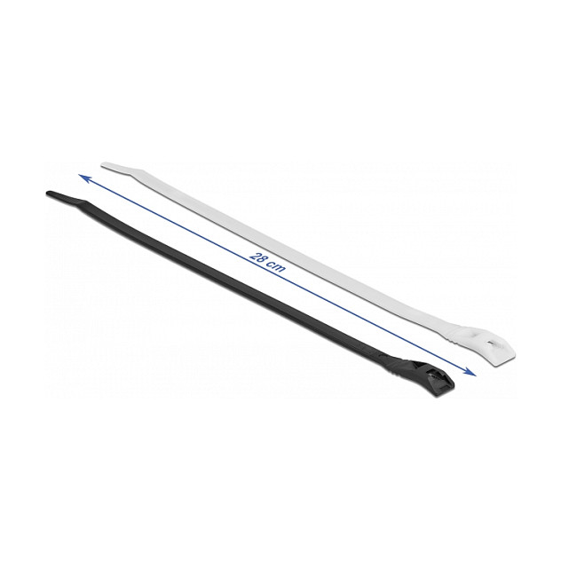Vezice za kabele DELOCK 280 x 7.6 mm s ravnom glavom (100 kom, crne)-4