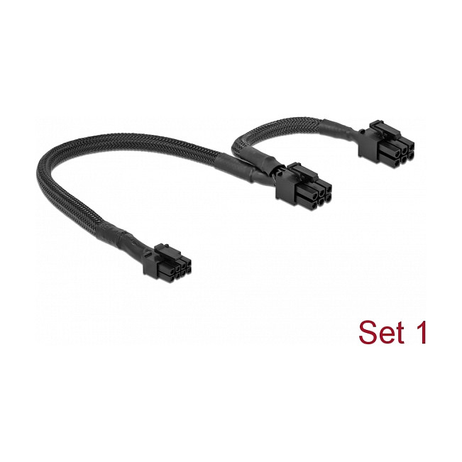 Set internih kabela za napajanje DELOCK za Mac Pro 2019 (6-pin PCIe na 8-pin PCIe / 6-pin PCIe na 2x SATA)-2