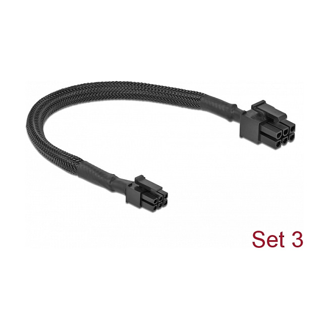 Set internih kabela za napajanje DELOCK za Mac Pro 2019 (6-pin PCIe na 8-pin PCIe / 6-pin PCIe na 2x SATA)-4