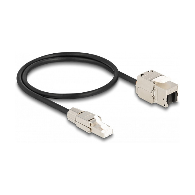 Mrežni kabel DELOCK RJ45 na Keystone Cat.6A S/FTP 0.5m (87204)