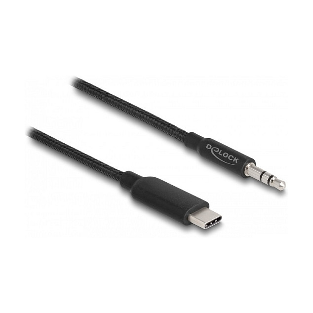 Audio kabel DELOCK USB-C na 3.5mm (1m, s DAC čipom) crni-1