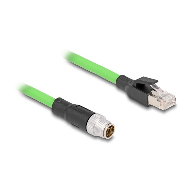 Mrežni kabel DELOCK M12 X-kodiran na RJ45 (1m, Cat.6A, IP67, PUR)-2