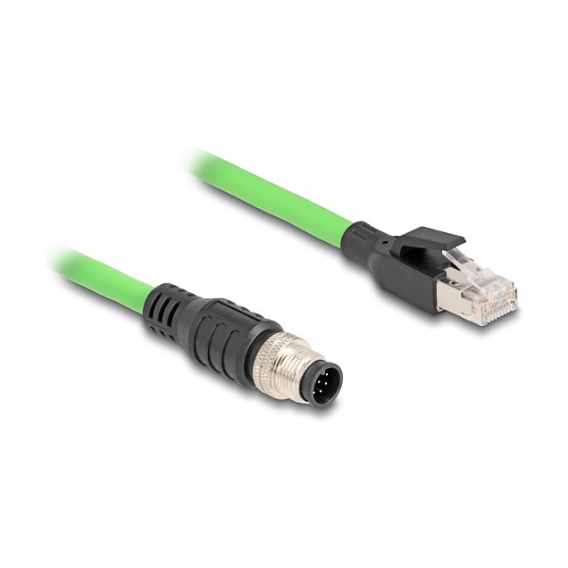 Mrežni kabel DELOCK M12 8-pinski A-kodirani na RJ45 (5 m, PUR/TPU, industrijski)-2