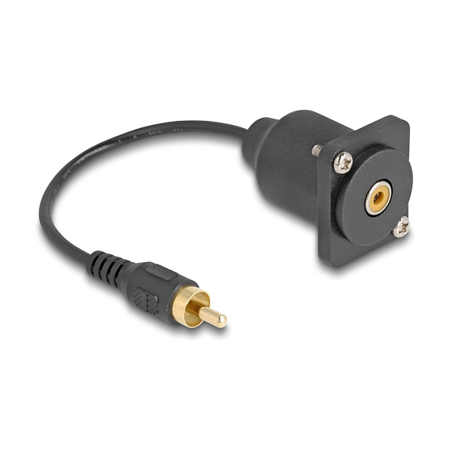 DELOCK D-Type RCA (Cinch) audio/video produžni kabel M/Ž 20 cm (panel mount)-0