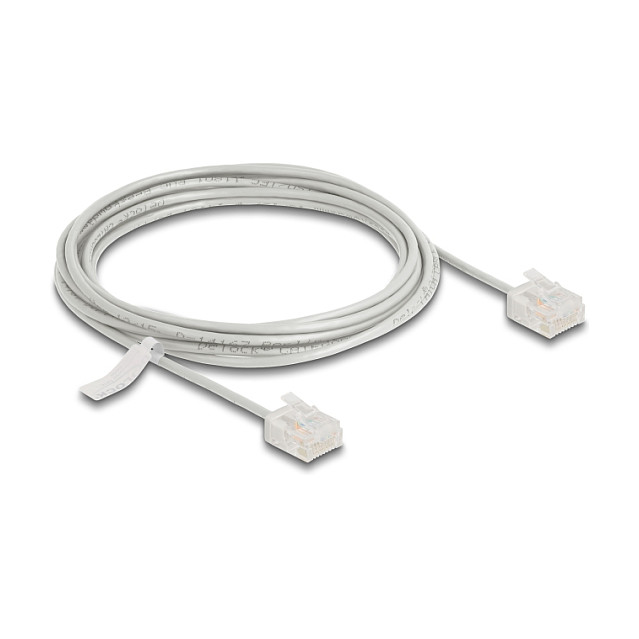 Mrežni kabel DELOCK 80770 Cat.6 UTP Ultra Slim (3m, sivi, kratki konektori)