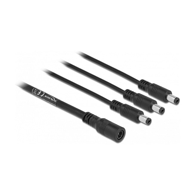DC razdjelni kabel DELOCK 83021 (5.5 x 2.1 mm, 1x ženski na 3x muški, 20 cm)