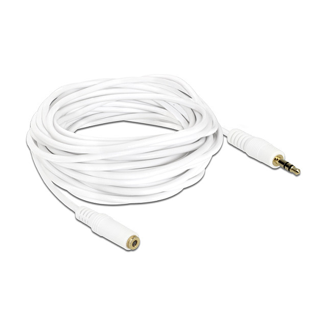 Audio produžni kabel DELOCK 3.5mm stereo (3-pin) M/Ž, 5m, bijeli-1