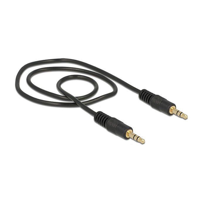 Audio kabel DELOCK 83742 (3.5mm, 3-pinski, M/M, 0.5m) crni-1