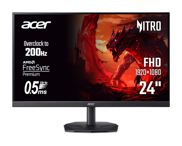 Gaming monitor ACER Nitro KG241Y FX 23.8" (IPS, FHD, 200Hz, 1ms, FreeSync Premium)