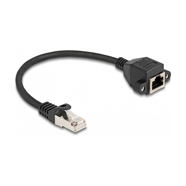 Mrežni kabel DELOCK RJ50 produžni (80191) S/FTP 0.25m crni-1