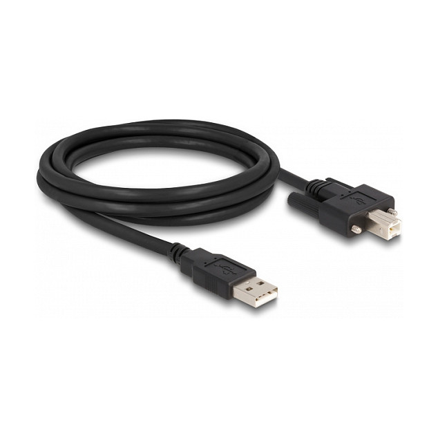 USB Kabel DELOCK 87201 (USB-A na USB-B, s vijcima, 2 m)-1