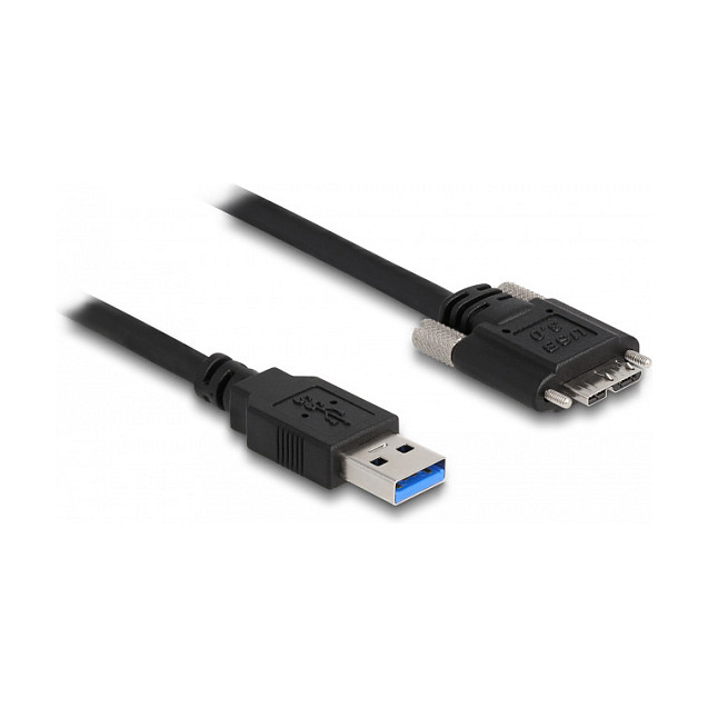 USB kabel DELOCK 87800 (USB-A na Micro-B, 5 Gbps, s vijcima, 2 m)-0