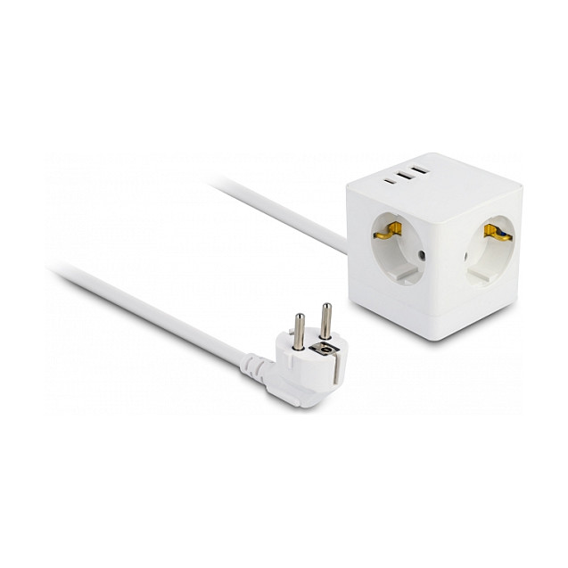 Produžni kabel DELOCK Kocka 11497 (3x Schuko, 2x USB-A, 1x USB-C, 1.5m)