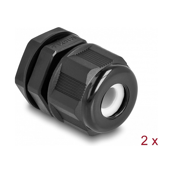 Uvodnica za kabel DELOCK M16 s Ex zaštitom (IP68, 2 komada) crna