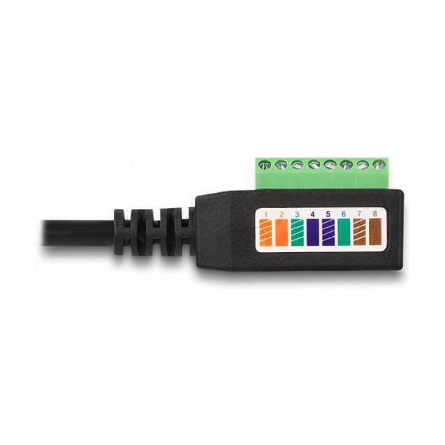 Mrežni adapter DELOCK RJ45 Cat.5e utičnica na 8-pinski terminalni blok (21.5 cm, UTP)-2
