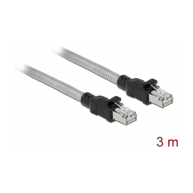 Mrežni kabel DELOCK Cat.6A U/FTP s metalnim oklopom 3 m (RJ45, 10 Gbps, 500 MHz)-1