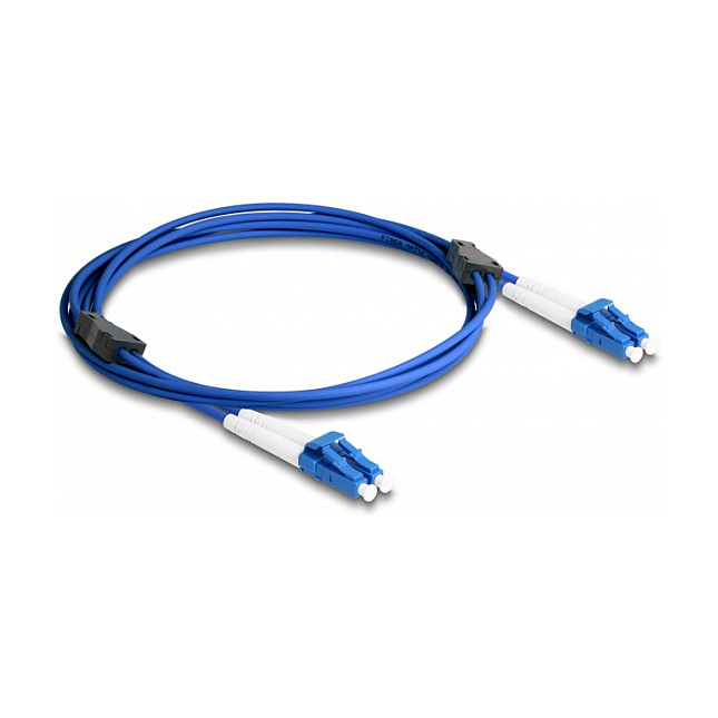 Optički kabel DELOCK LC Duplex na LC Duplex Singlemode OS2 s metalnim ojačanjem, 2 m-0