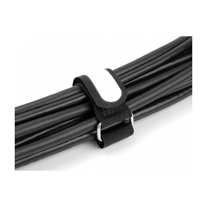 Vezice za kablove DELOCK čičak traka s omčom 457x25mm crne (5 kom)-1