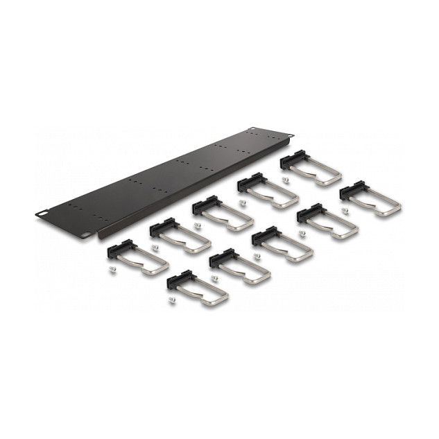 Panel za organizaciju kablova DELOCK 19" 2U s 10 metalnih nosača (66919)-2