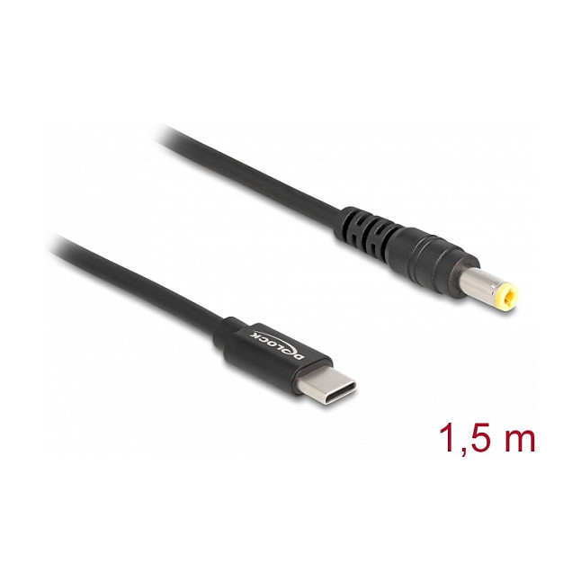 Kabel za punjenje laptopa DELOCK 87978 (USB-C na DC 5.5x2.5mm, 100W, 1.5m)-1