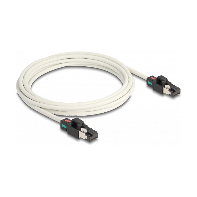 Mrežni kabel DELOCK Cat.6A S/FTP 3m bijeli (RJ45, rotirajuća oznaka u boji)-0
