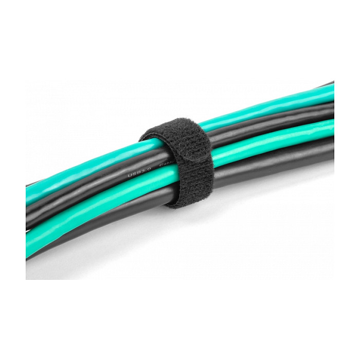 Vezice za kabele DELOCK čičak traka 300 x 12 mm (10 komada, crne)-2