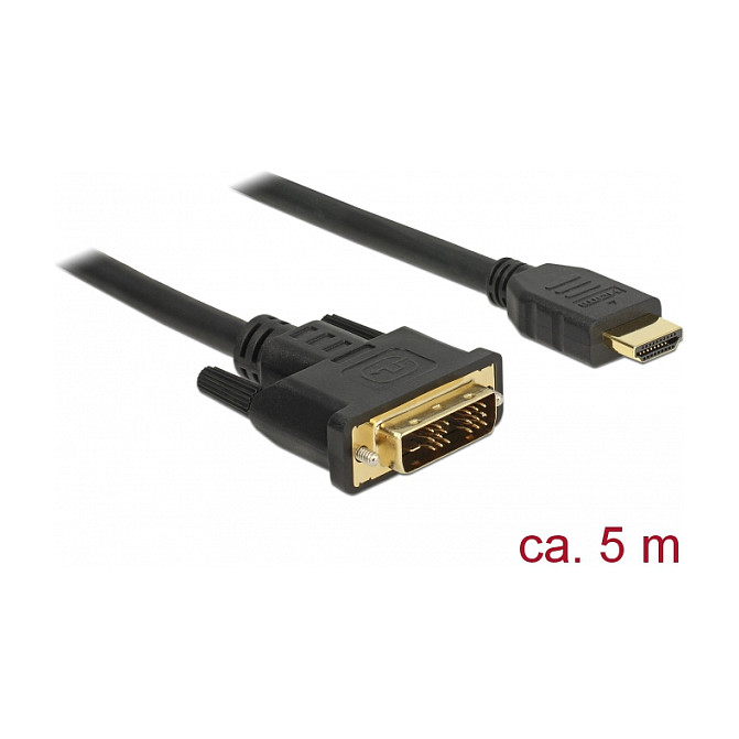 HDMI na DVI kabel DELOCK 85586 (5m, DVI-D 18+1, bidirekcionalni)-0