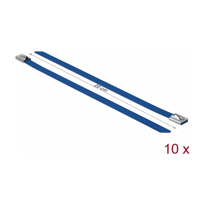 Vezice inox Delock 200 x 7.9 mm plave (10 kom)-1